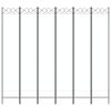vidaXL 6-Panel Room Divider White 94.5"x86.6" Fabric