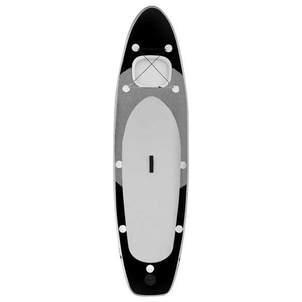 vidaXL Inflatable Stand Up Paddle Board Set Black 141.7x31.9x3.9"