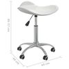 vidaXL Dining Chair White Faux leather, chrome steel Medium Dining Chair
