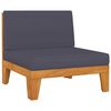 vidaXL Garden Lounge Set Dark grey Solid Acacia wood, 100% polyester