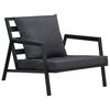 vidaXL Garden Sofa Dark Grey Powder-coated aluminum, polyester fabric, glass