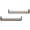 vidaXL Wall Shelf Set of 2 Brown oak Engineered wood, steel Standard