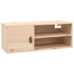 vidaXL Wall Cabinet Natural pine Solid pine wood 31.5 x 11.8 x 11.8 in