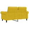 vidaXL 2-seater Sofa Yellow Velvet (100% polyester), metal, foam