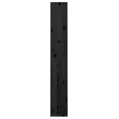 vidaXL Book Cabinet/Room Divider Black 23.6"x11.8"x78.5" Solid Wood Pine