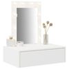 vidaXL Dressing Table White 23.62 x 15.75 x 27.56 in Engineered Wood