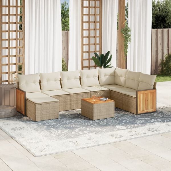 vidaXL Garden Sofa Set Beige