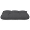 vidaXL Pallet Cushion Black 100% Polyester 19.7x15.7x4.7 in UV-resistant