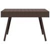 vidaXL Side Table Brown PE rattan, Powder-coated steel Compact Foldable
