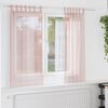 vidaXL Voile Curtains with Loops 2 pcs Light Pink 55.1x55.1"