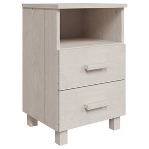 vidaXL Bedside Cabinet White Solid pine wood, MDF Compact