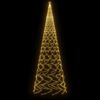 vidaXL Christmas Tree With Spike Warm white Powder-coated steel Large