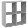 vidaXL Room Divider Bookcase Grey Sonoma Engineered Wood 27.4x11.4x27.4 in