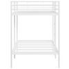 vidaXL Bunk Bed White Steel 39.4 x 79.0 in Bunk Bed Rectangular