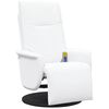 vidaXL Massage Recliner Chair with Footrest White Faux Leather