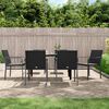 vidaXL Garden Dining Set Black, Dark Grey