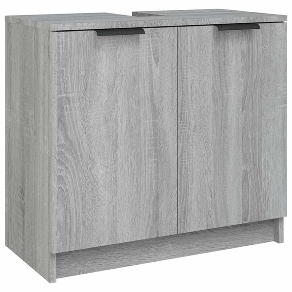 vidaXL Bathroom Cabinet Grey Sonoma Engineered wood Medium