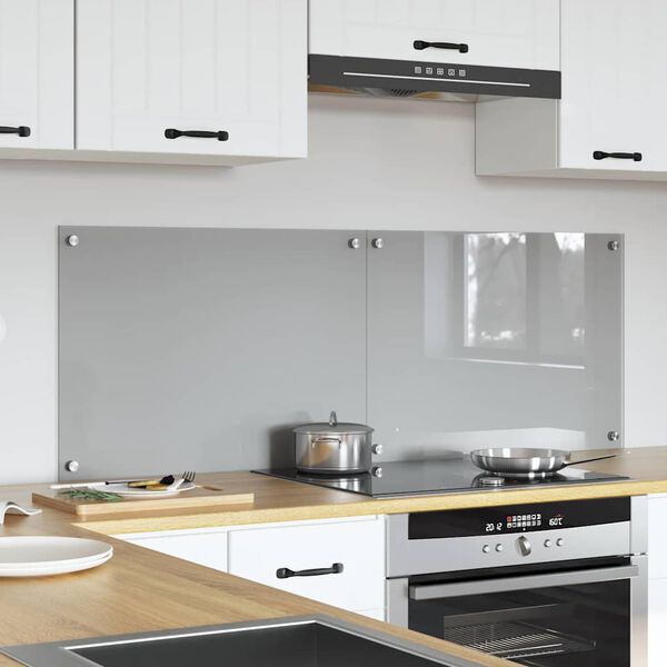 vidaXL Kitchen Backsplash 2 pcs Light Grey 27.56 x 19.69 in
