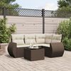 vidaXL Garden Sofa Set Brown PE rattan Large Modular Garden Sofa Set
