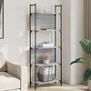 vidaXL Bookshelf Grey Sonoma Engineered wood, powder-coated steel Tall