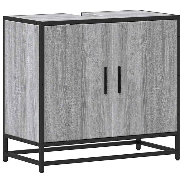 vidaXL Bathroom Sink Cabinet grey sonoma 25.59 x 12.99 x 23.62 in
