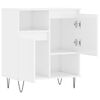 vidaXL Sideboard High gloss white Engineered wood, iron Medium Sideboard
