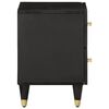 vidaXL Bedside Cabinet Set of 2 Black Solid Mango Wood 15.7x13.0x18.1 in