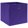 vidaXL Storage Box Set of 4 Purple Non-woven fabric (100% polyester)