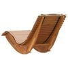 vidaXL Rocking Sun Lounger with Cushion Solid Wood Acacia