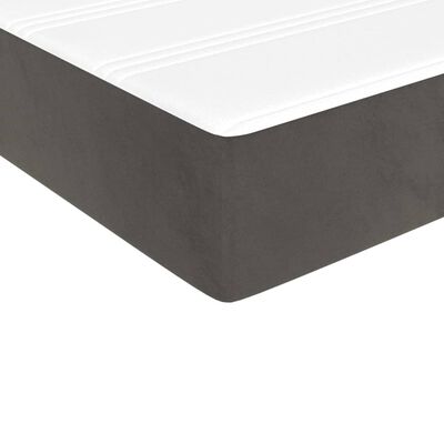 vidaXL Box Spring Bed with Mattress Dark Gray 39.4"x74.8" Twin Velvet