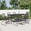 vidaXL Garden Dining Set Black Powder-coated steel Large Durable