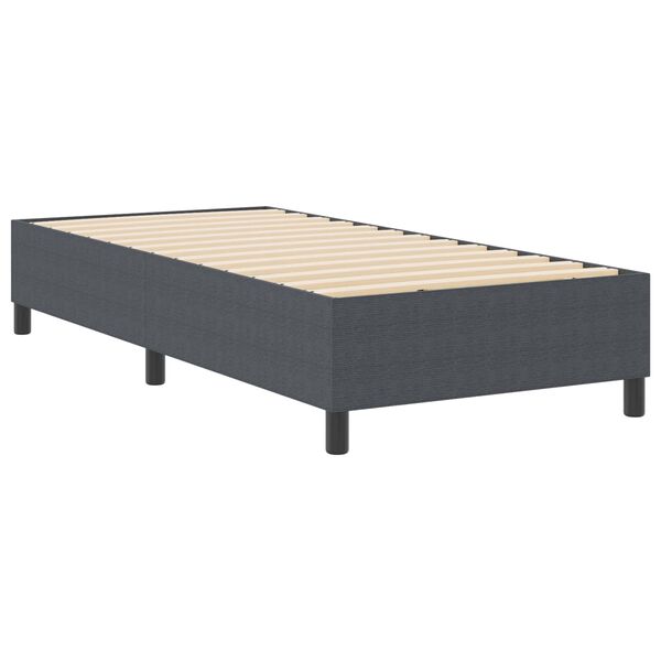 vidaXL Platform Bed Frame Dark Grey 35.43 x 78.74 in Fabric