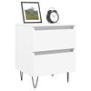 vidaXL Bedside Cabinet White Engineered wood Medium bedside cabinet