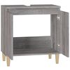 vidaXL Sink Cabinet Grey Sonoma Engineered wood, Solid eucalyptus wood