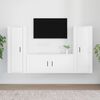 vidaXL TV Cabinet Set Set of 3 White Engineered wood Medium