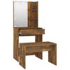vidaXL Dressing Table Set With Led Smoked oak Engineered wood, acrylic