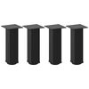 vidaXL Coffee Table Leg Black Powder-coated steel Medium Adjustable Feet
