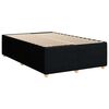 vidaXL Bed Frame Black Polyester, Plywood, Engineered wood, Solid pine wood