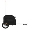 vidaXL Pet Bike Trailer Black Oxford fabric, iron, PVC Medium Durable