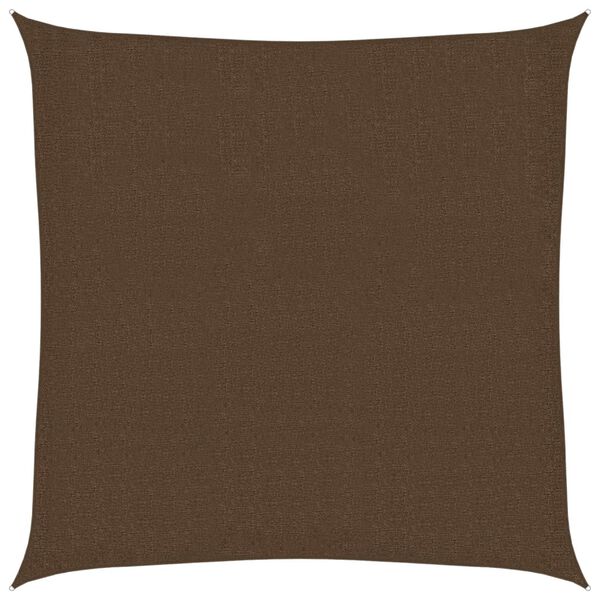 vidaXL Sunshade Sail 1.75 oz/ft² Brown 9.8x9.8' HDPE