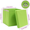 vidaXL Storage Box Set of 10 Green Non-woven fabric (100% polyester)