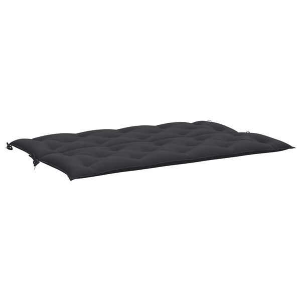 vidaXL Garden Bench Cushion Set of 2 Black Oxford fabric (100% polyester)
