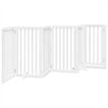 vidaXL Dog Gate Set of 6 White Poplar wood