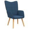 vidaXL Relaxing Chair With Stool Blue