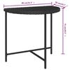 vidaXL Garden Table Black Poly rattan Medium Durable Garden Table