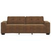 vidaXL Sofa with Cushion Brown Faux leather and Wood