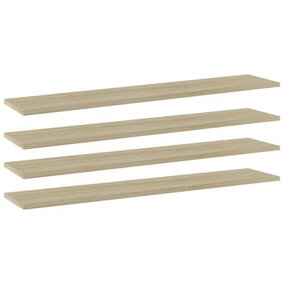 vidaXL Bookshelf Boards 4 pcs Sonoma Oak 39.4"x7.9"x0.6" Engineered Wood