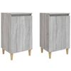vidaXL Bedside Cabinet Set of 2 Grey Sonoma