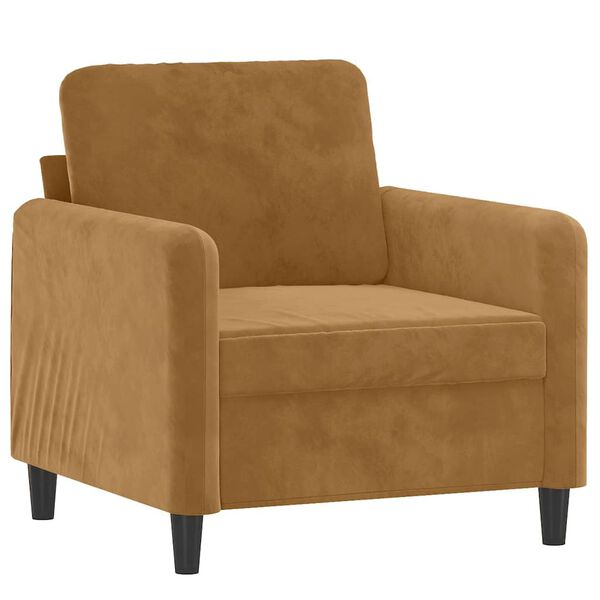 vidaXL Sofa Chair Brown 23.6" Velvet