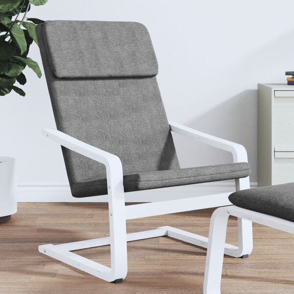 vidaXL Relaxing Chair Dark grey and white